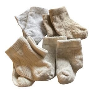 Carters 0-3m Beige, Gray and Tan Socks Set